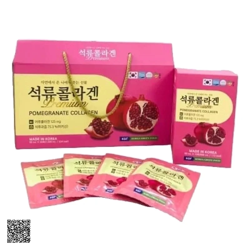 KGF Premium Pomegranate Collagen Nước Hồng Sâm Collagen Lựu Nguyên Chất (20 Gói x 50ml)