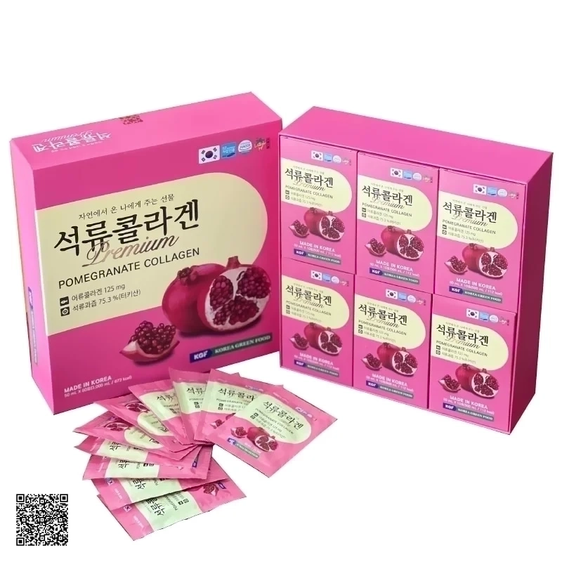 KGF Premium Pomegranate Collagen Nước Hồng Sâm Collagen Lựu Nguyên Chất (60 Gói x 50ml)