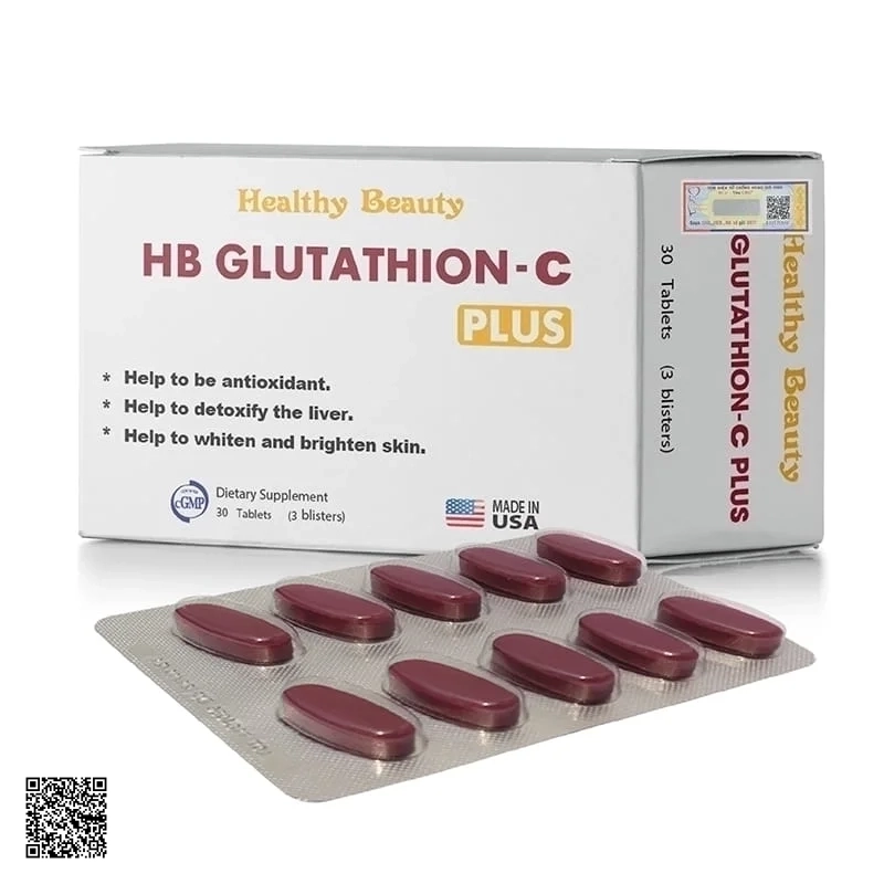 Viên Uống Chống Oxy Hóa Giải Độc Gan HB Glutathion - C Plus Từ Healthy Beauty