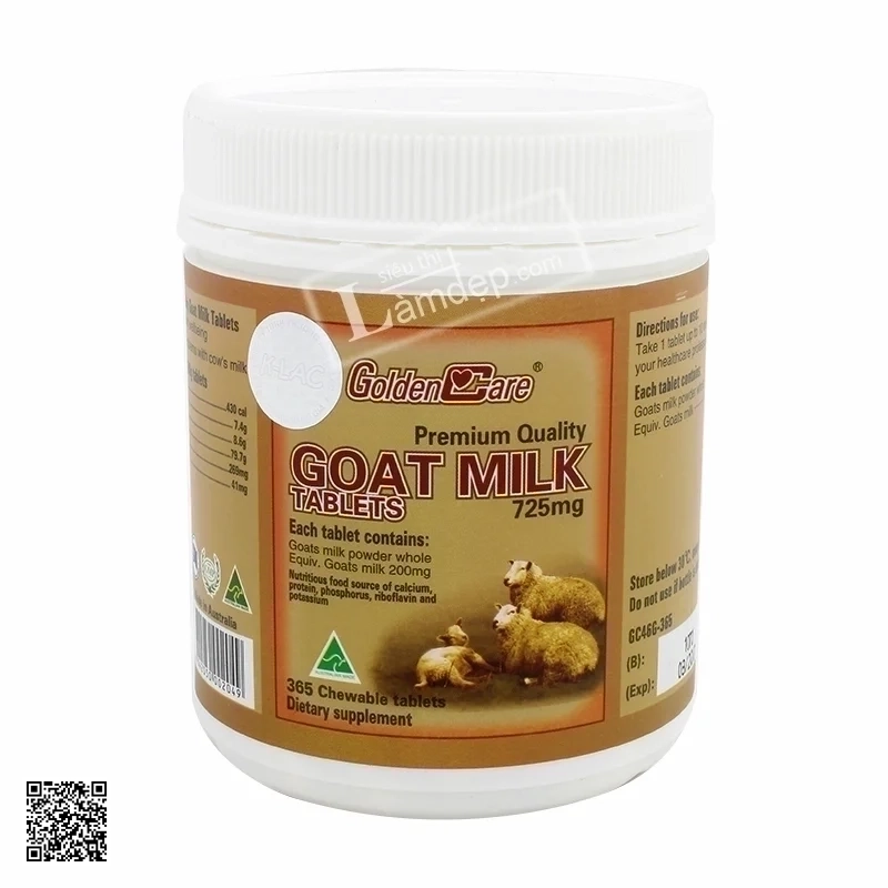 Golden Care Goat Milk 725mg x 365 viên
