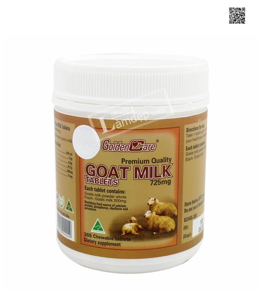 Golden Care Goat Milk 725mg x 365 viên Golden Care Goat Milk 725mg x 365 viên