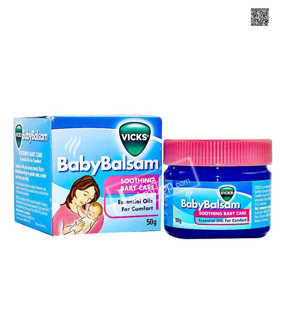 Dầu Vicks Baby Balsam - Giữ Ấm, Phòng Ngừa Ho, Cảm Lạnh Cho Bé