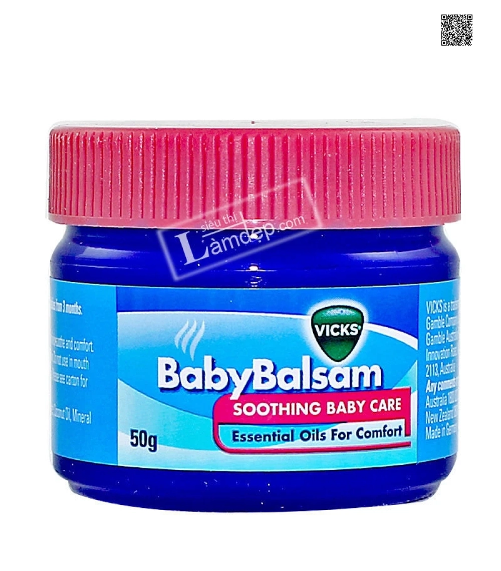 Dầu Vicks Baby Balsam - Giữ Ấm, Phòng Ngừa Ho, Cảm Lạnh Cho Bé
