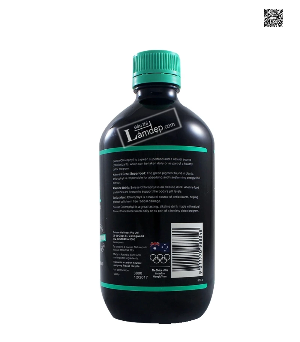 Nước Diệp Lục Swisse Vị Bạc Hà Chlorophyll Spearmint 500ml