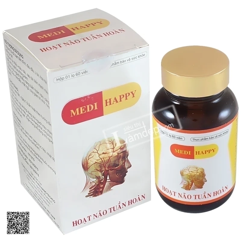 Hoạt Não Tuần Hoàn Medi Happy - Hoạt Huyết Dưỡng Não, Giúp Minh Mẫn, Cải Thiện Trí Nhớ