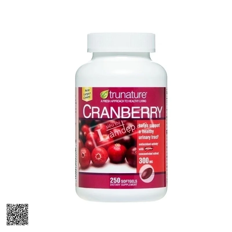 Viên Uống Điều Trị Viêm Đường Tiết Niệu Chiết Xuất Nam Việt Quất Trunature Cranberry