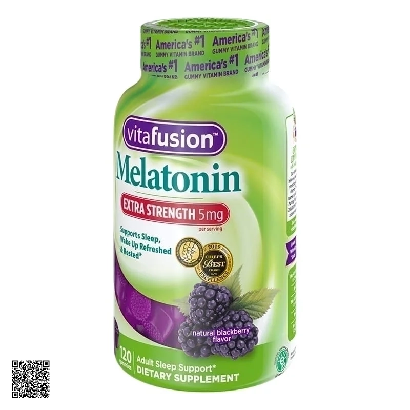 Kẹo Dẻo Hỗ Trợ Ngủ Ngon Vitafusion Beauty Sleep Melatonin 5mg Vị Mâm Xôi