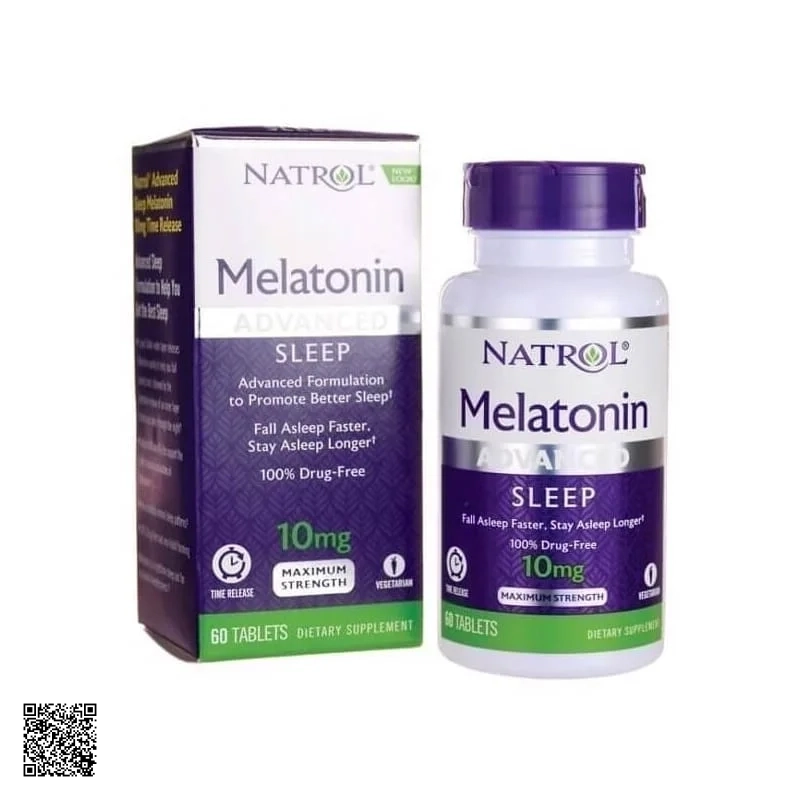 Viên Uống Trị Mất Ngủ Natrol Melatonin Advanced Sleep Từ Mỹ
