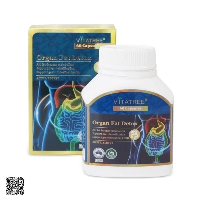 Vitatree Organ Fat Detox Viên Uống Hỗ Trợ Bảo Vệ Sức Khỏe Nội Tạng