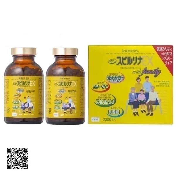 Spirulina EX Viên Uống Tảo Vàng Từ Nhật Bản( 2000 Viên)