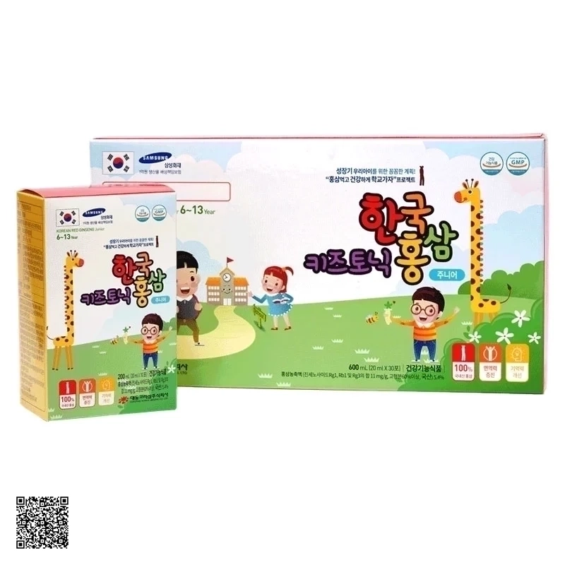 Nước Hồng Sâm Tăng Cân, Tăng Chiều Cao Cho Trẻ 6 - 13 Tuổi Daedong Korean Red Ginseng Junior