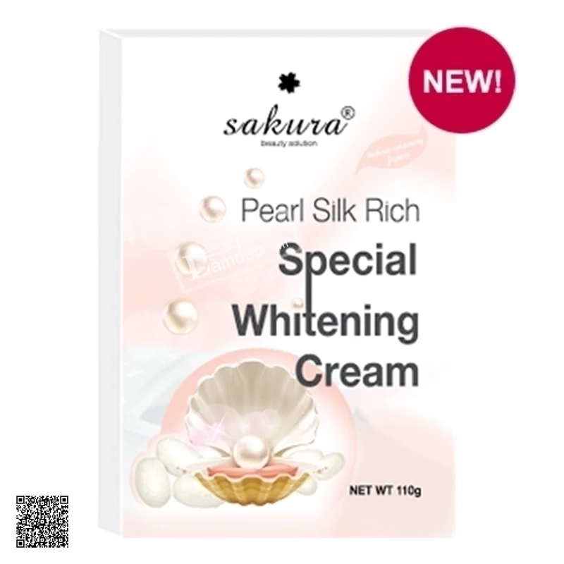 Kem Tắm Trắng Toàn Thân Ngọc Trai Tơ Tằm SAKURA PEARL SILK RICH SPECIAL WHITENING CREAM