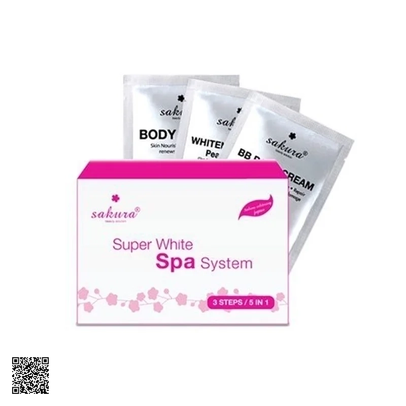Bộ Kem Tắm Trắng Cao Cấp SAKURA SUPER WHITE SPA SYSTEM