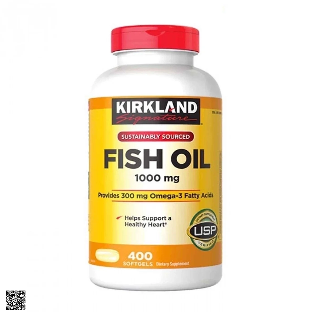 FISH OIL Omega 3 Kirkland - Viên Uống Tinh Dầu Cá Từ Mỹ (1000mg x 400 viên)