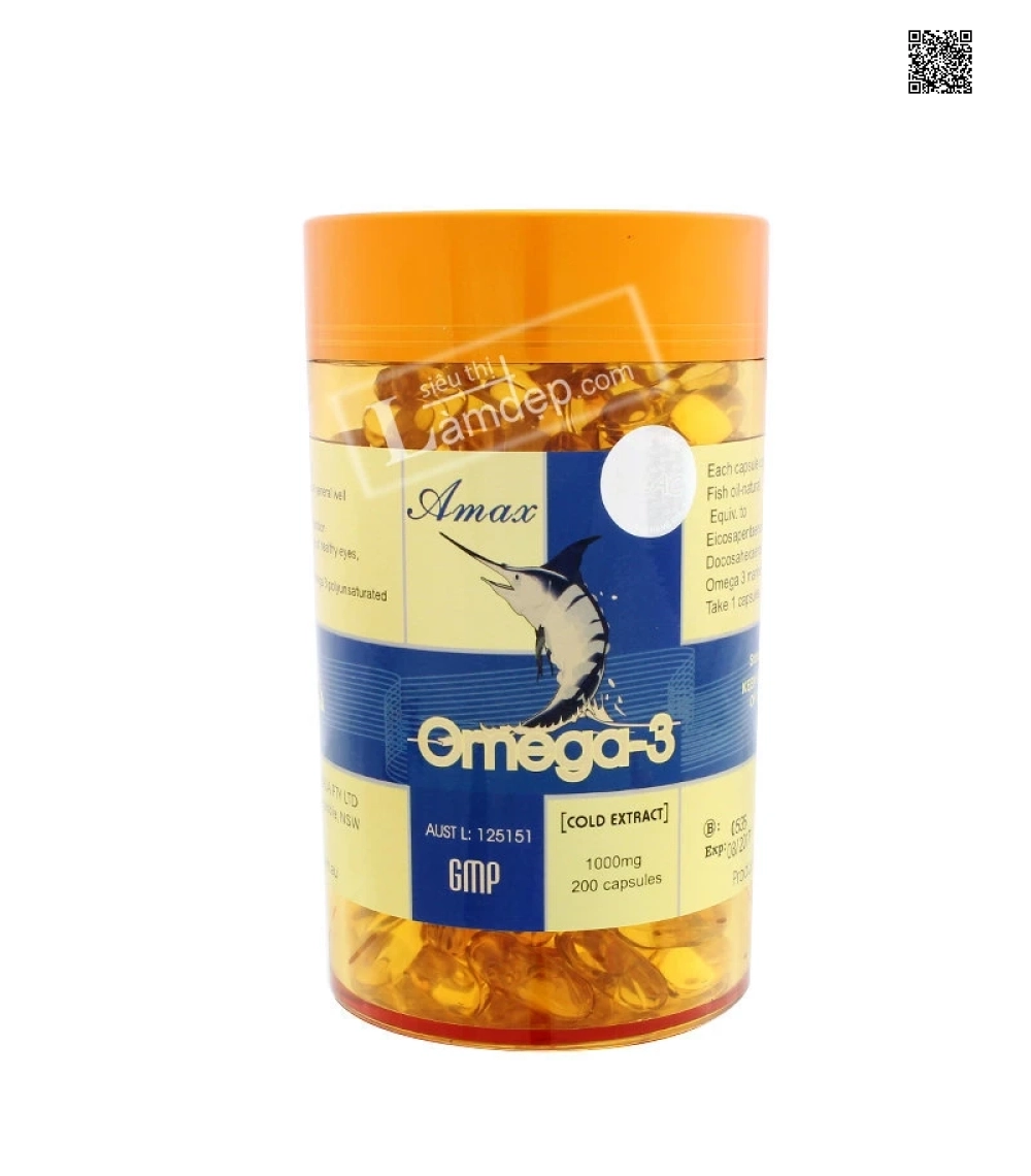 Viên Dầu Cá Omega 3  Amax 200 Viên