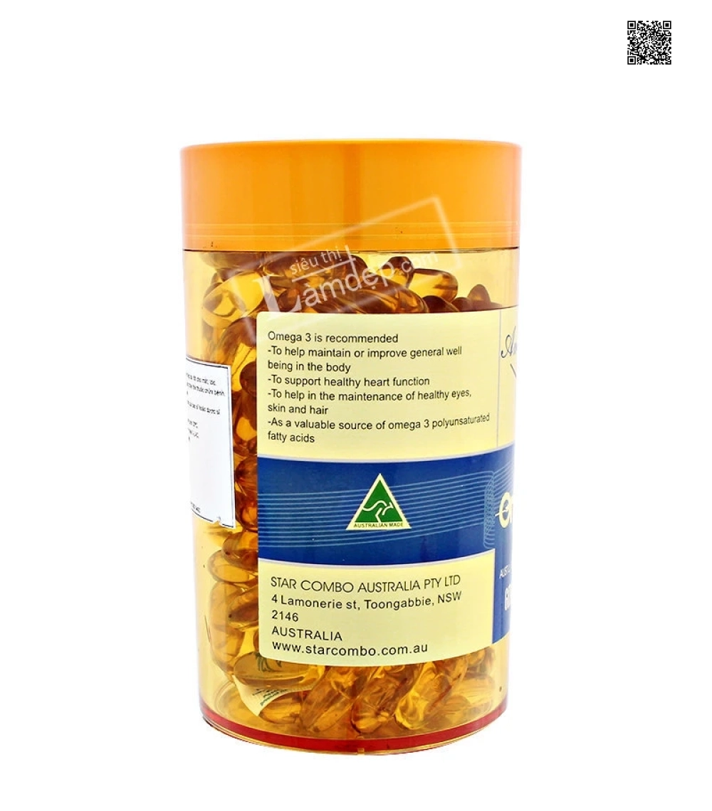 Viên Dầu Cá Omega 3 Amax ( 1000 mg x 200 Viên)