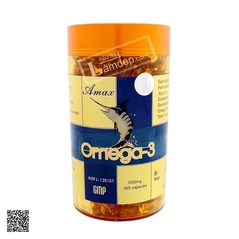 Viên Dầu Cá Omega 3 Amax (1000mg x 365 viên)