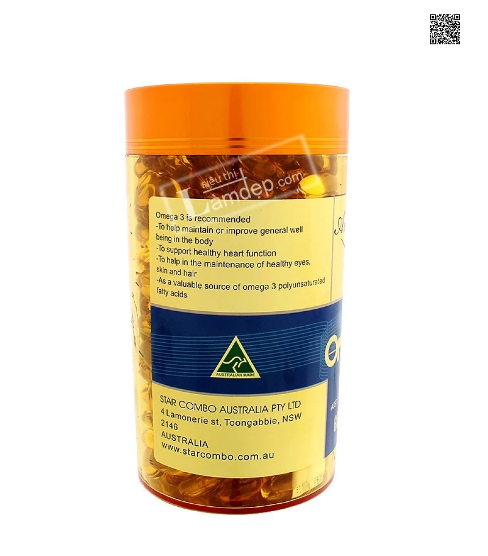 Viên Dầu Cá Omega 3 Amax (1000mg x 365 viên)