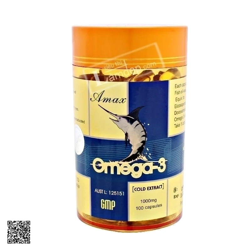 Viên Dầu Cá Omega 3 Amax ( 1000mg x 100 viên)