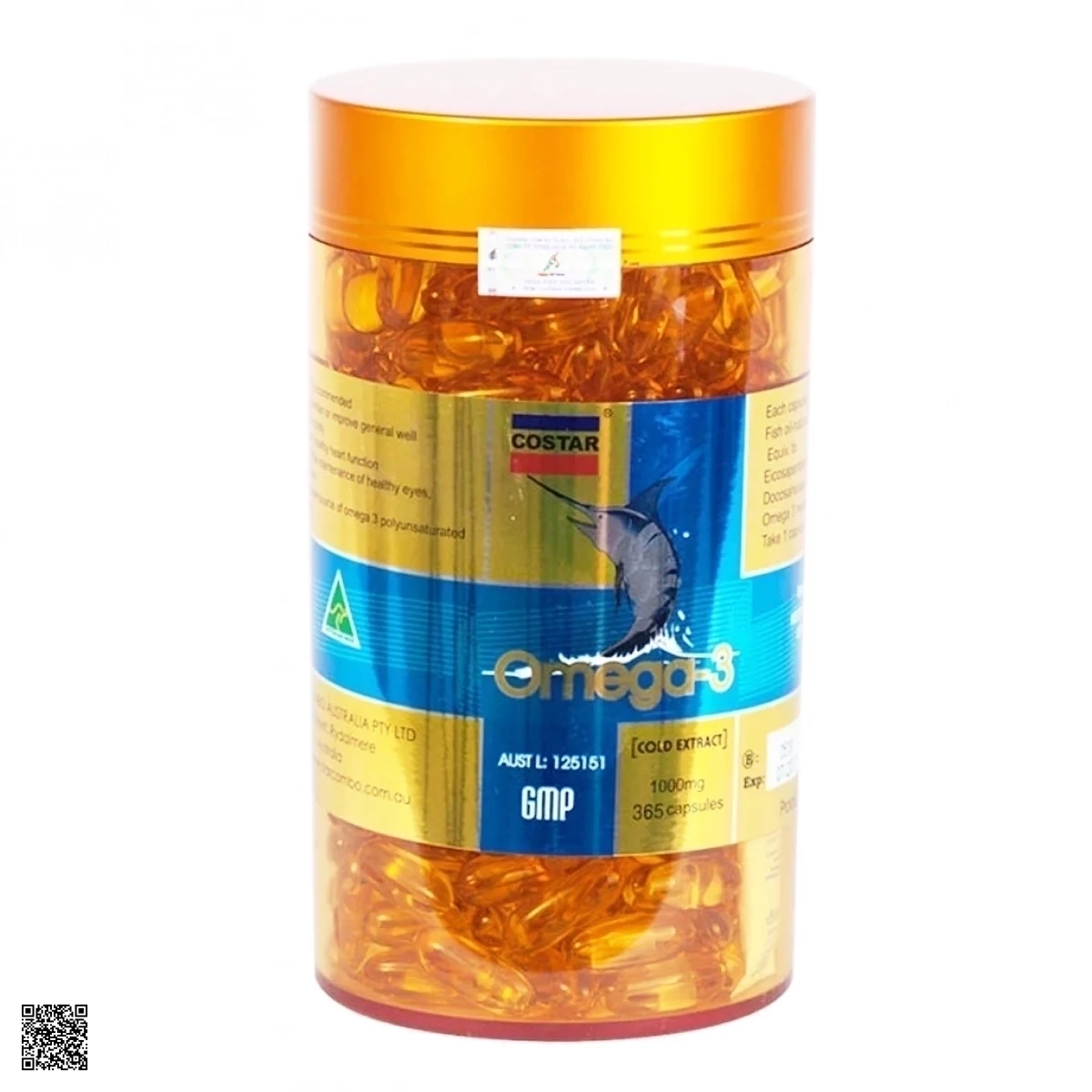 Omega 3 Costar Viên Dầu Cá (1000mg x 365 Viên)