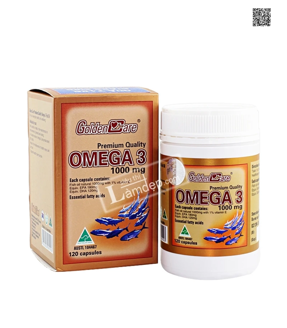 Viên Uống Hỗ Trợ Tim Mạch Omega3 Golden Care (1000mg x 120 viên) Viên Uống Hỗ Trợ Tim Mạch Omega3 Golden Care (1000mg x 120 viên)