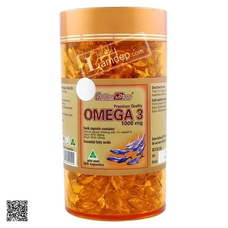 Viên Dầu Cá Omega 3 Golden Care (1000mg x 365 viên)
