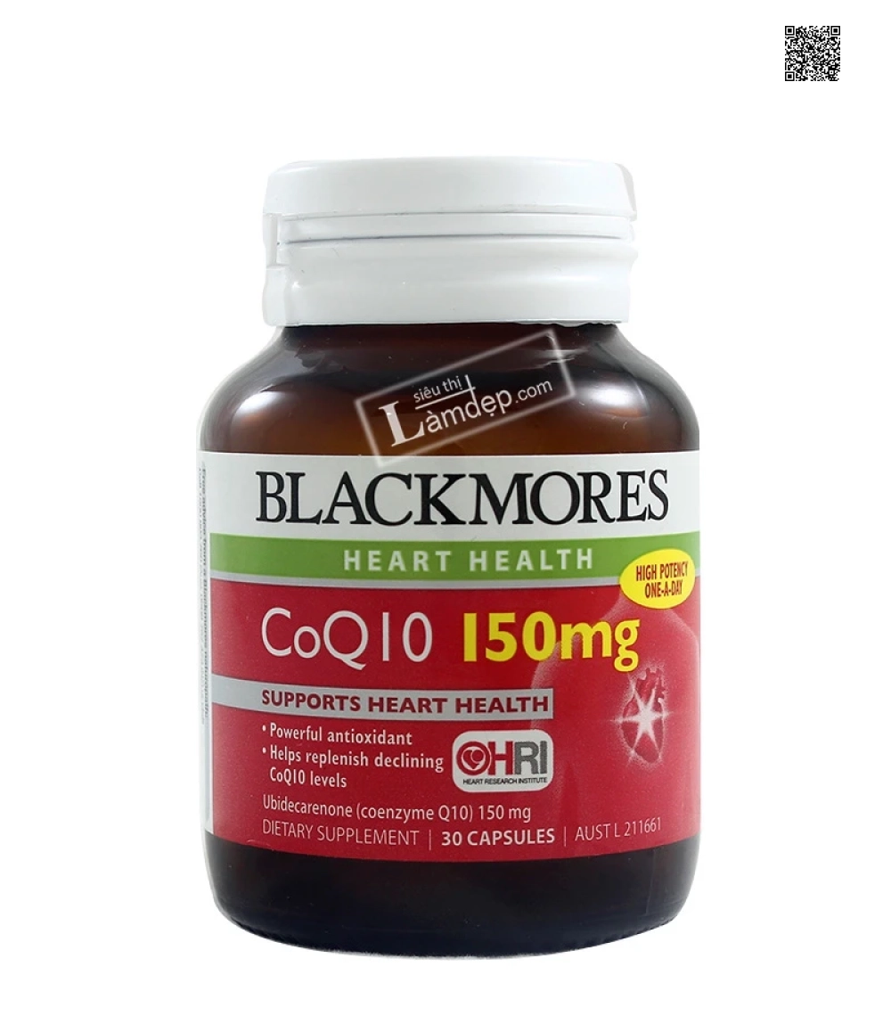 Viên Uống Hỗ Trợ Tim Mạch Blackmores Heart Health CoQ10 (150mg x 30 Viên)