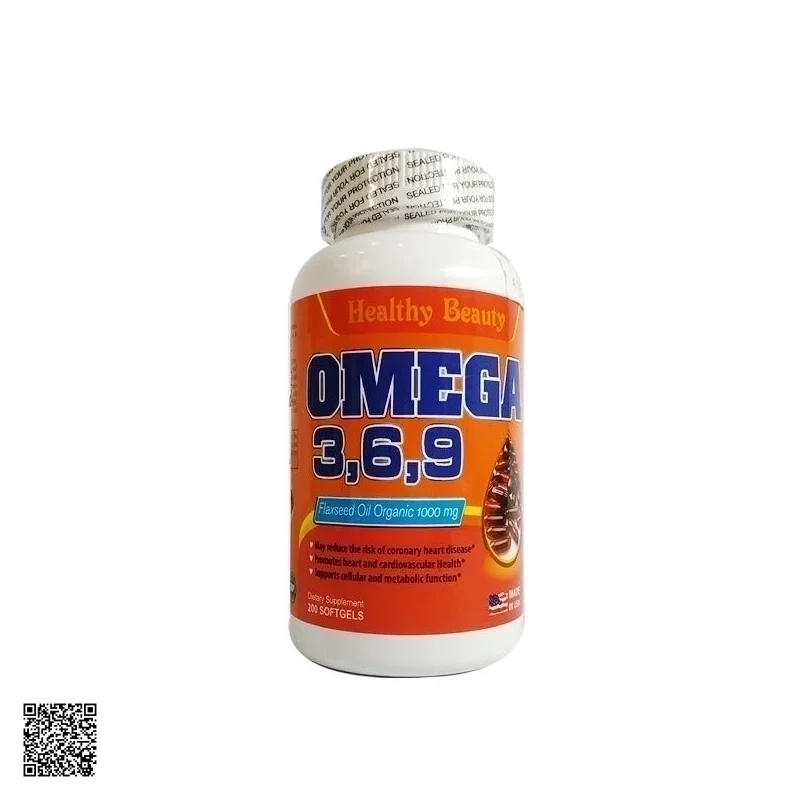 Viên Dầu Cá Omega 3, 6, 9 Flaxseed Oil 100mg Từ Healthy Beauty