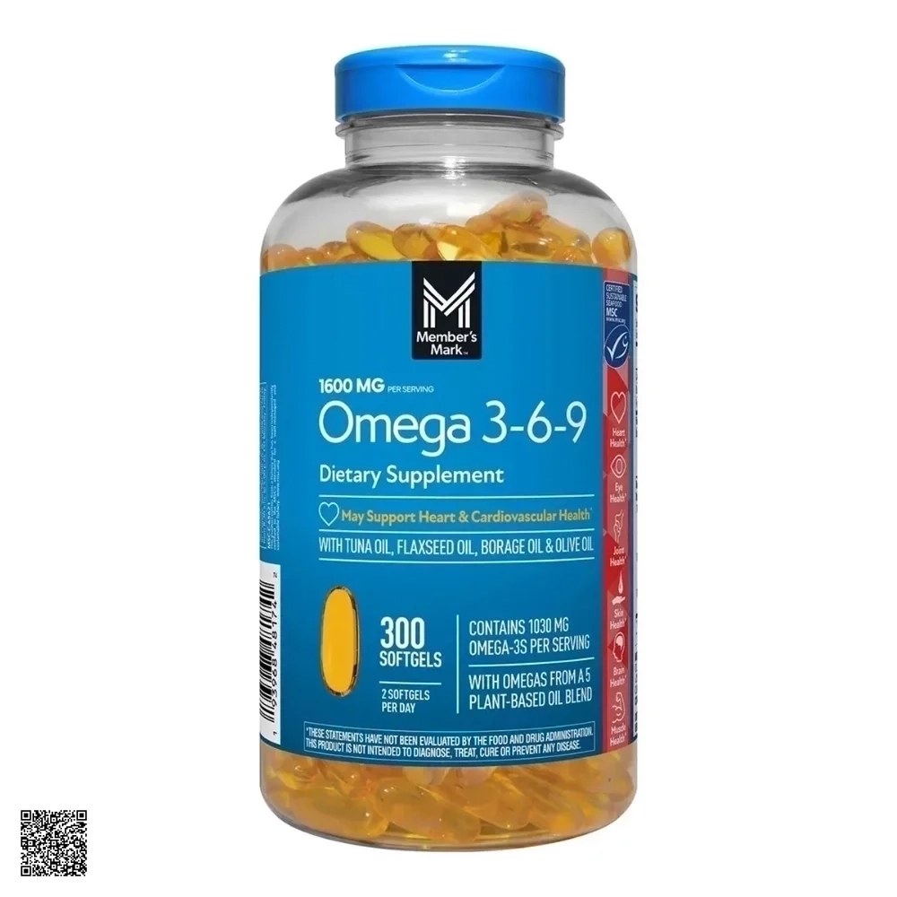 Omega 3-6-9 Supports Heart Health Dietary Supplement Viên Uống Hỗ Trợ Tim Mạch