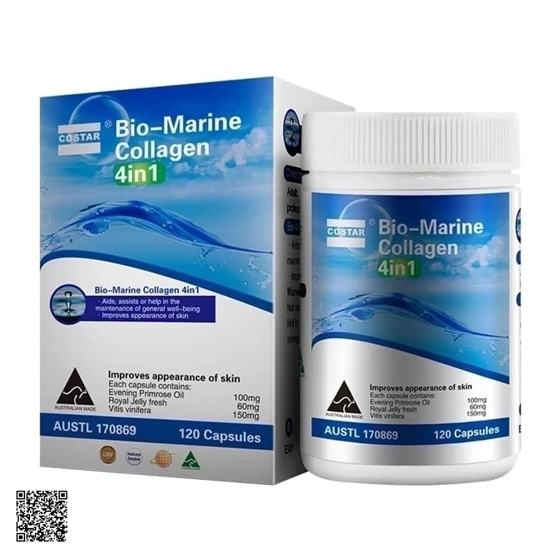 Viên Uống Đẹp Da Costar Bio Marine Collagen 4 in 1 Từ Úc