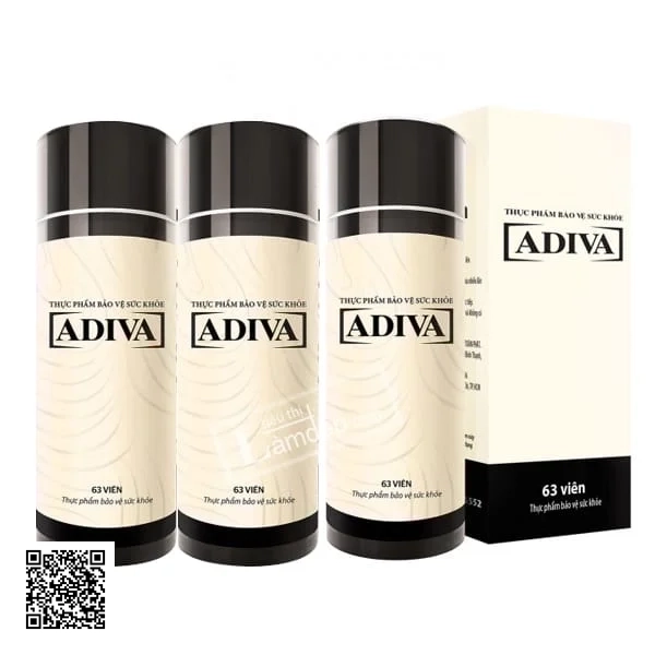 Combo 3 Lọ Viên Uống Đẹp Da Collagen Adiva