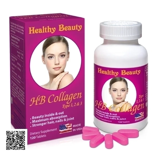 Viên Uống HB Collagen Type 1, 2, 3 Từ Healthy Beauty