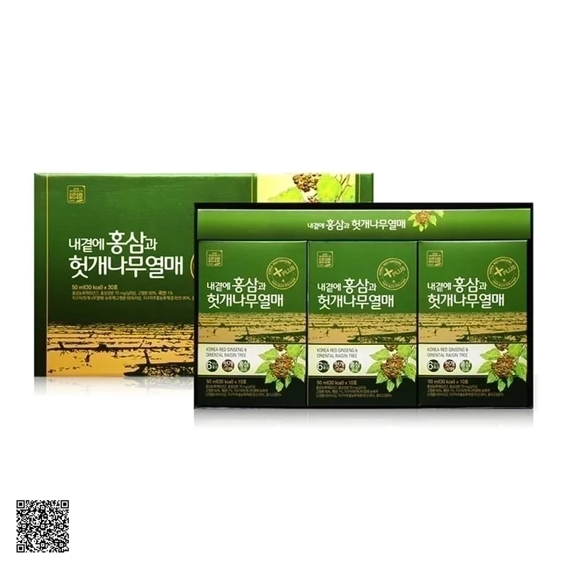 Nước Hồng Sâm Bổ Gan Daedong Korea Red Ginseng & Oriental Raisin Tree (50ml x 30 gói)