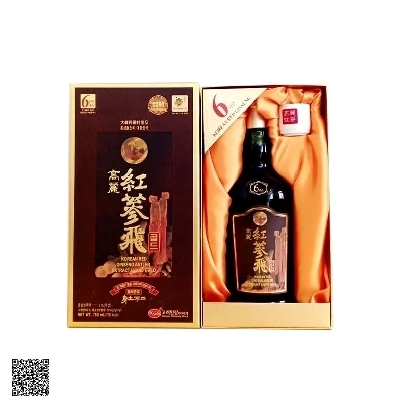 Nước Hồng Sâm Nhung Hươu KGS Korean Red Ginseng Antler Extract Liquid Gold (1 chai x 750ml)