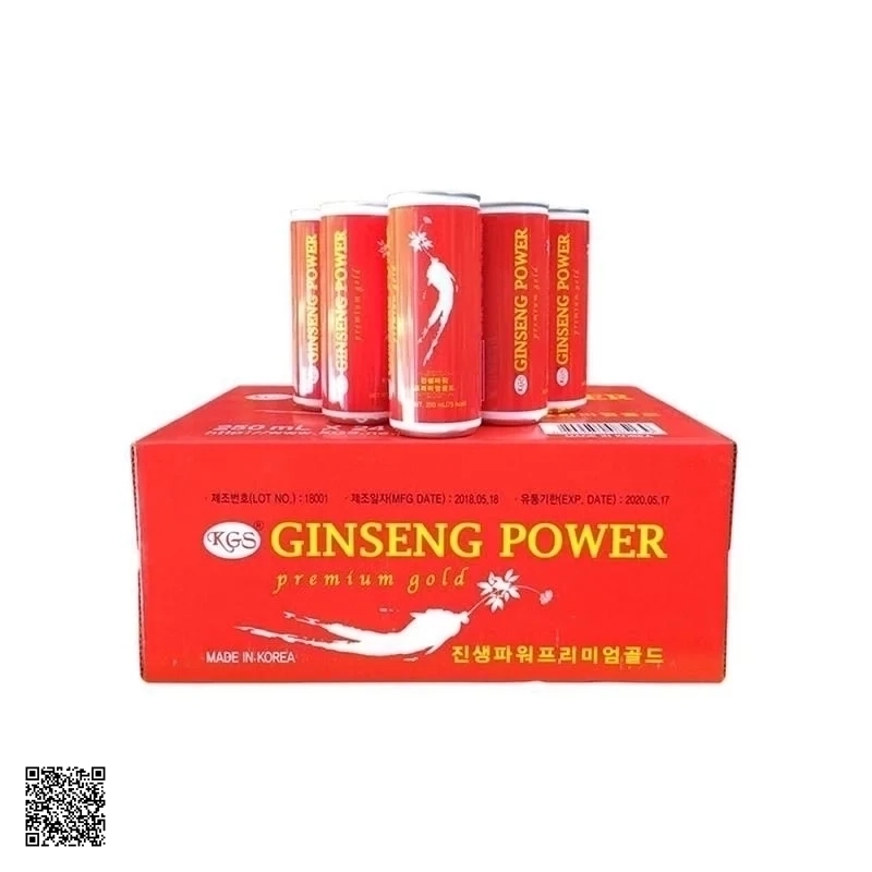 Nước Hồng Sâm KGS Ginseng Power Premium Gold (250ml x 24 lon)
