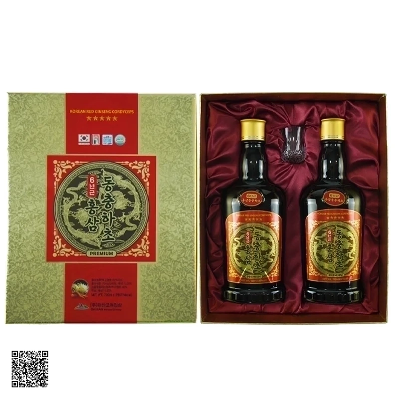 Nước Hồng Sâm Đông Trùng Daesan Korean Ginseng Premium Hàn Quốc (Hộp 2 Chai)