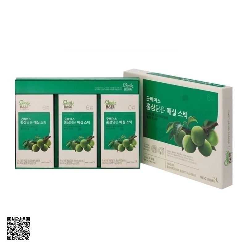Nước Hồng Sâm Mơ Xanh KGC Goodbase Hàn Quốc (10ml x 30 gói)