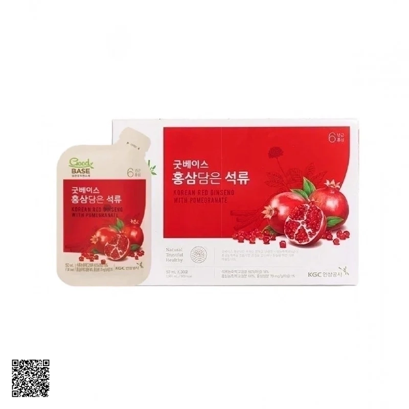 Nước Hồng Sâm Lựu Đỏ KGC Goodbase Hàn Quốc (50ml x 30 gói)