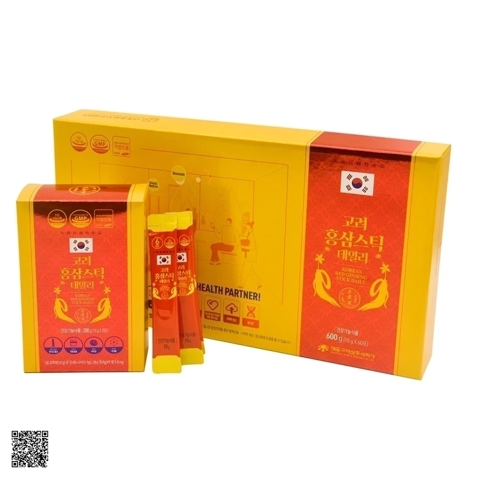 Nước Hồng Sâm Daedong Korean Red Ginseng Stick Daily (10gr x 60 gói)