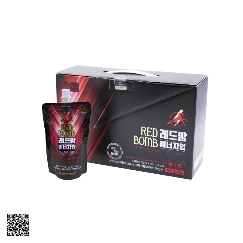 Nước Hồng Sâm Tăng Lực Daedong Red Bomb (10 gói x 150ml)
