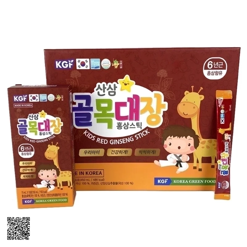 Nước Hồng Sâm Baby KGF Kids Red Ginseng Stick (15ml x 30 gói)