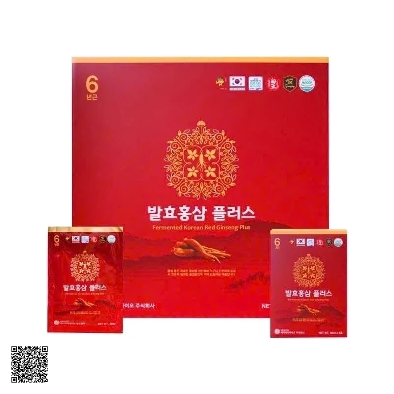 Nước Hồng Sâm Lên Men Ginseng King Fermented Korean Red Ginseng Plus Hàn Quốc (30 gói x 50ml)