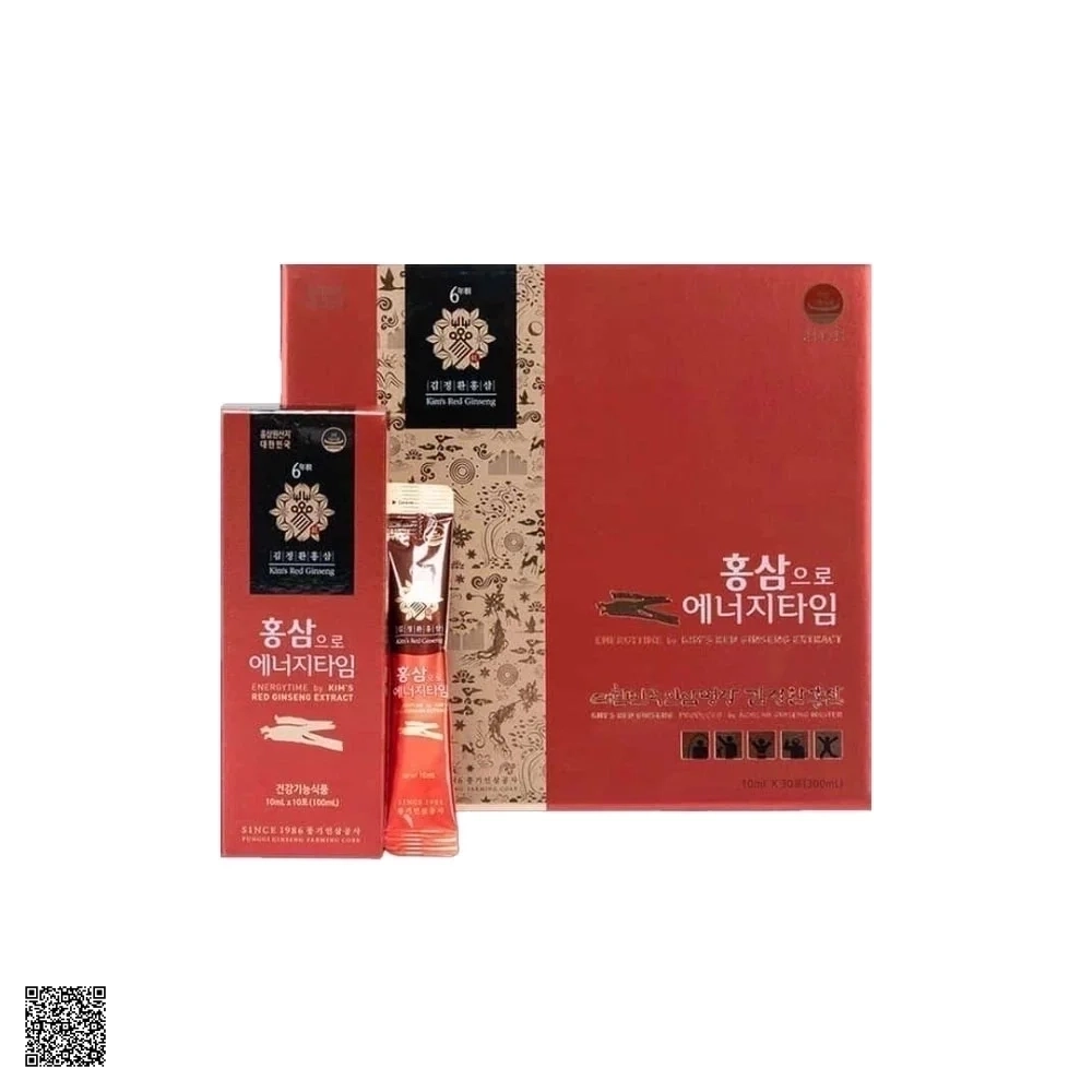 Tinh Chất Hồng Sâm Phục Linh Kim's Red Ginseng EnergyTime Extract (30 gói x 10ml)