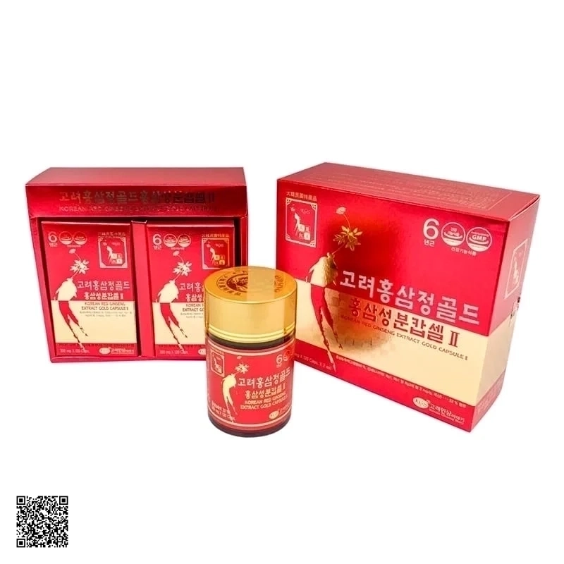 Viên Hồng Sâm KGS Korean Red Ginseng Extract Gold Capsule II (120 viên x 2 lọ)