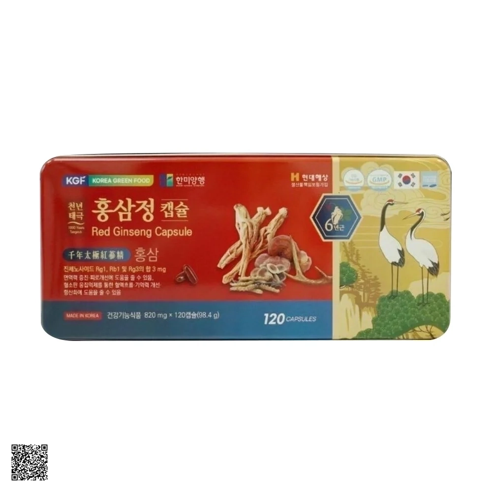 Viên Hồng Sâm Nhung Linh Chi KGF Red Ginseng Capsules 120 Viên