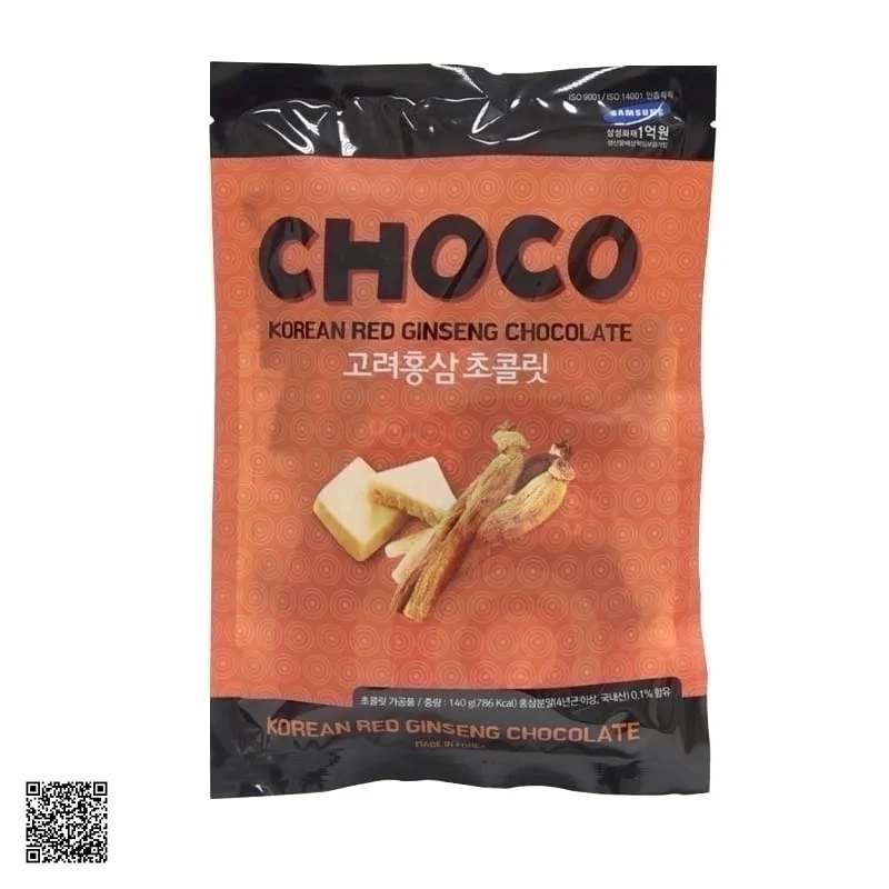 Kẹo Hồng Sâm Socola Daedong Choco Korean Red Ginseng Chocolate 140g
