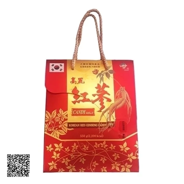 Kẹo Hồng Sâm Túi Xách KGS Korean Red Ginseng Candy Hàn Quốc 550g