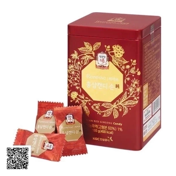Kẹo Hồng Sâm Không Đường KGC Korean Red Ginseng Candy 180g