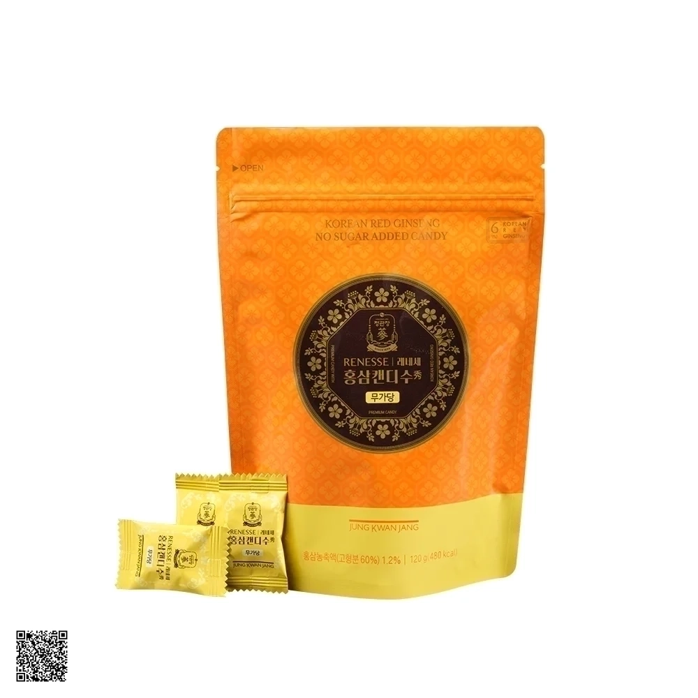 Kẹo Hồng Sâm Không Đường KGC Jung Kwan Jang Renesse 120gr