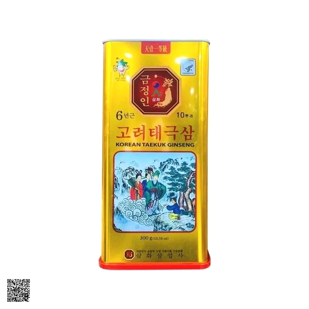 Thái Cực Sâm Củ Khô Hộp Thiếc Korean Taekuk Ginseng 300gr